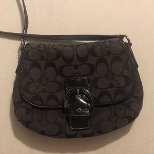 Coach monogram crossbody bag in black